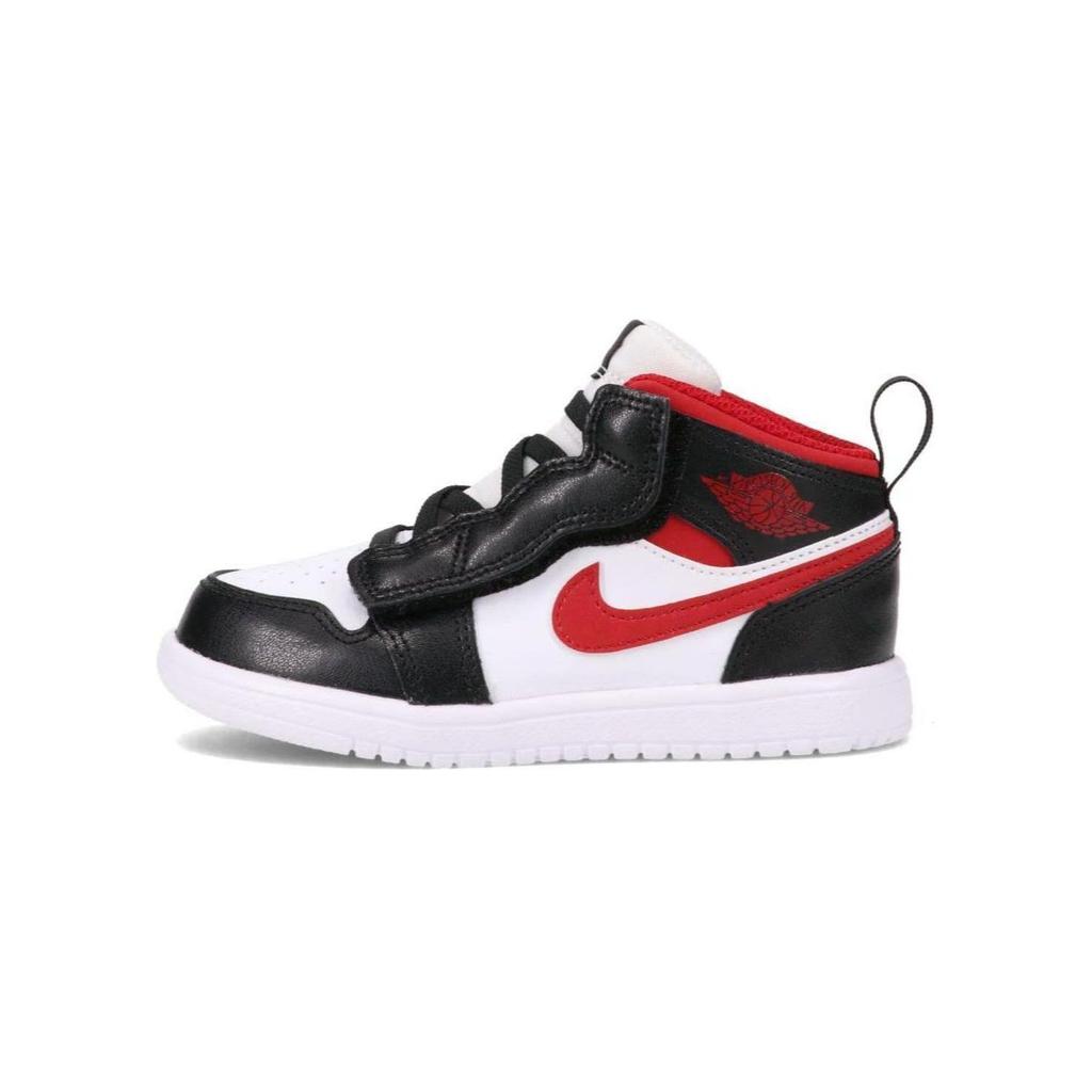Air Jordan 1 Mid ALT TD Black Gym Red Baby Sneakers White AR6352-122
