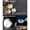 Flat Bottom Omelette Pan Oven Safe Open Skillet Professional 304 Stainless Steel Frying Pan  Chef