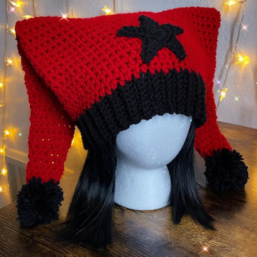 New Handmade Crocheted Horn Braid Party Funny Halloween Parent-child Hat