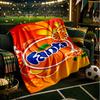 Fanta Orange Refreshment Blanket Flannel Throw for Sofa, Indoor, Camping, Living Room, Office, Chair, And Bed Soft Birthday Gift