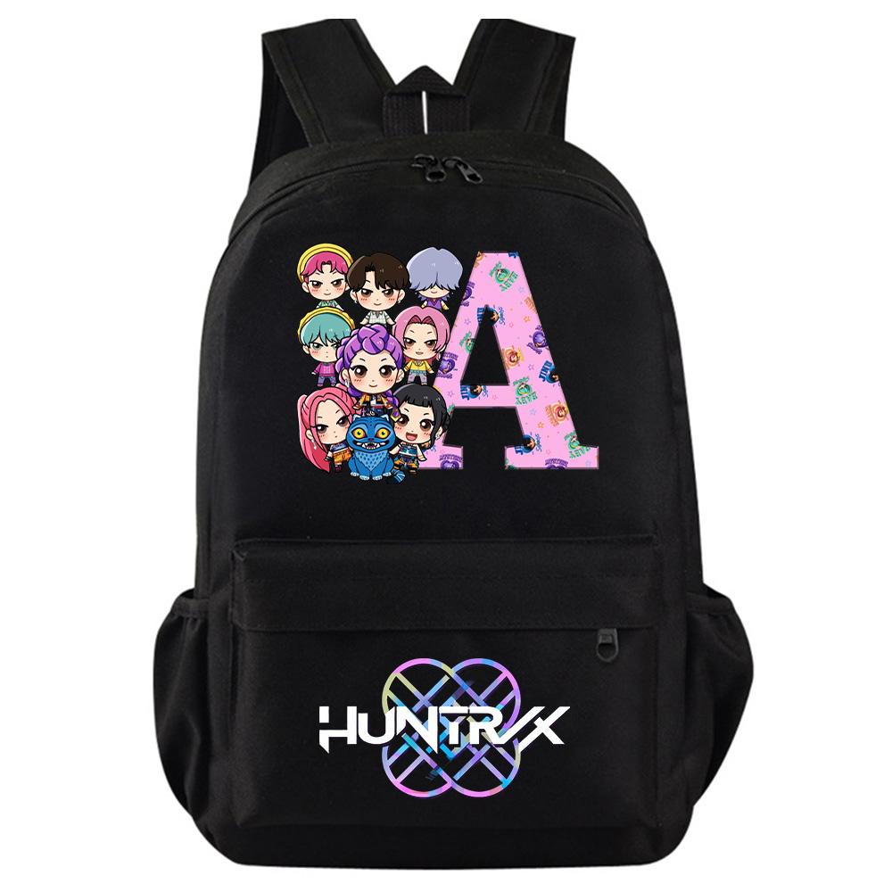 26 Буква английского алфавита Kpop Охотники на демонов Принт Рюкзак для подростка Студента Девушки Мальчика Ранец Школьная сумка Женская Большая вместимость Дорожная сумка Детский подарок Рюкзак