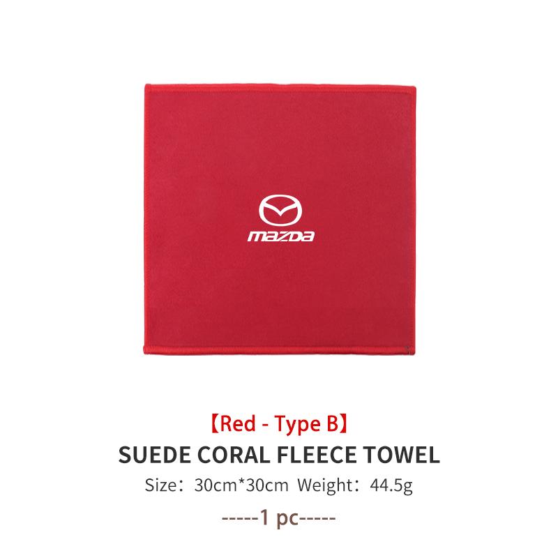 Car Washing Towel Cleaning Wiping Cloth Deer Skin Coral Velvet For Mazda 2 3 5 6 Axela Atenza Speed 6 CX3 CX4 CX5 CX7 CX8 CX9 MS f2