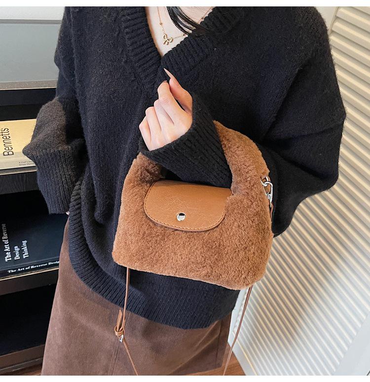 2025 Зимняя Универсальная Мини Плюшевая Меховая Сумка Кроссбоди