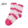 Mid Tube Sleep Socks 1 Pair Women Fuzzy for Valentine's Day, Warm Fluffy Coral Fleece Love Pattern Slipper Socks, Fall Winter Thick Sleeping