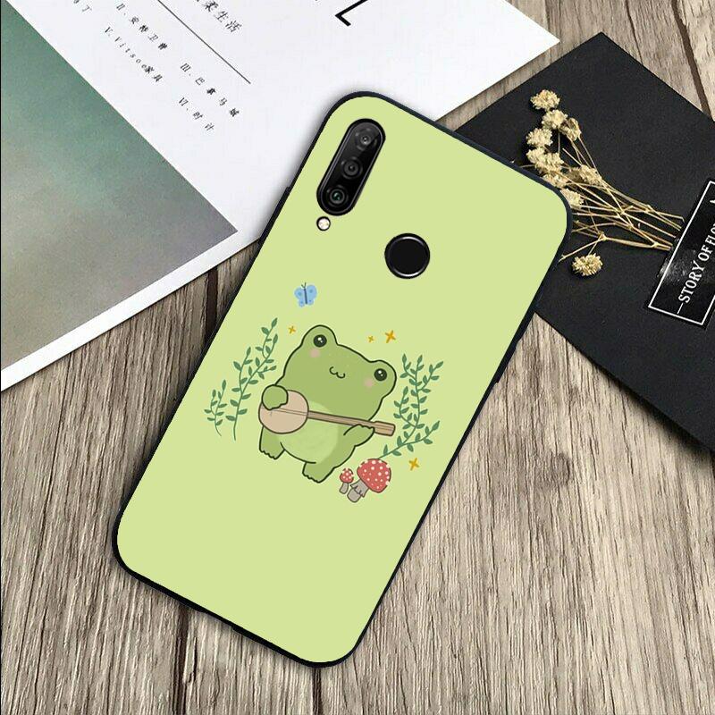 Frog Skateboard Cute Kawaii For Huawei Nova 11 9 10 SE Y70 Y60 Y90 Y61 Y91 Y73 Y72 12i 11i 8i P30 P40 Lite P60 Pro Case