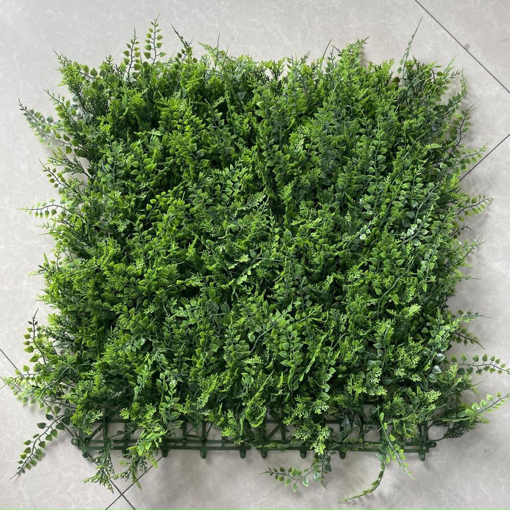 50×50cm Artificial Green Plant Wall - Plastic Vertical Garden, Fake Flower Wall, Synthetic Turf Background