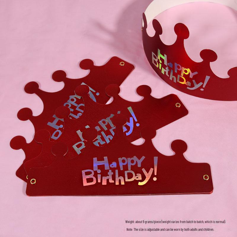 Золотая корона на день рождения для взрослых и детей - складной головной убор для вечеринки в виде торта