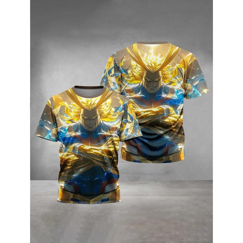 Детская одежда Повседневная Удобная С коротким рукавом Модная С мультяшным принтом Футболки Мальчики