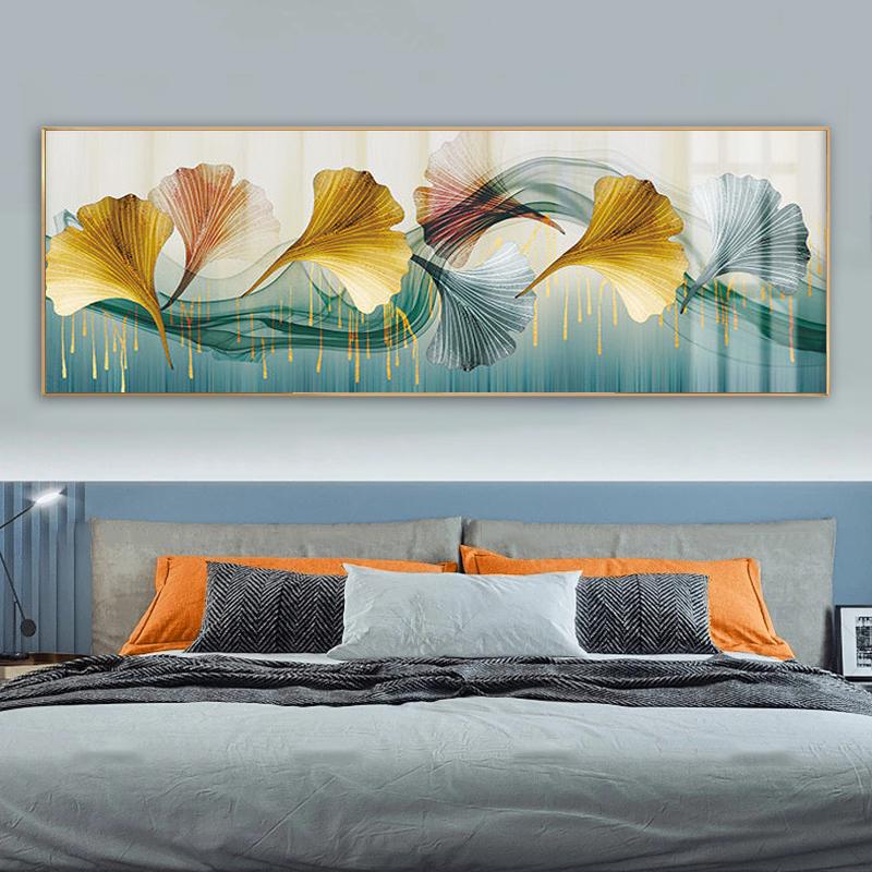 Картина с листьями гинкго, печать на холсте, плакаты на скандинавскую тему, настенные художественные фотографии для гостиной, современное абстрактное украшение для дома без рамки