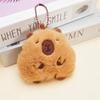 Милая капибара пищащая плюшевая игрушка куклы креативный брелок рюкзак подвесные украшения сумка кулон пара аксессуары подарки на день рождения