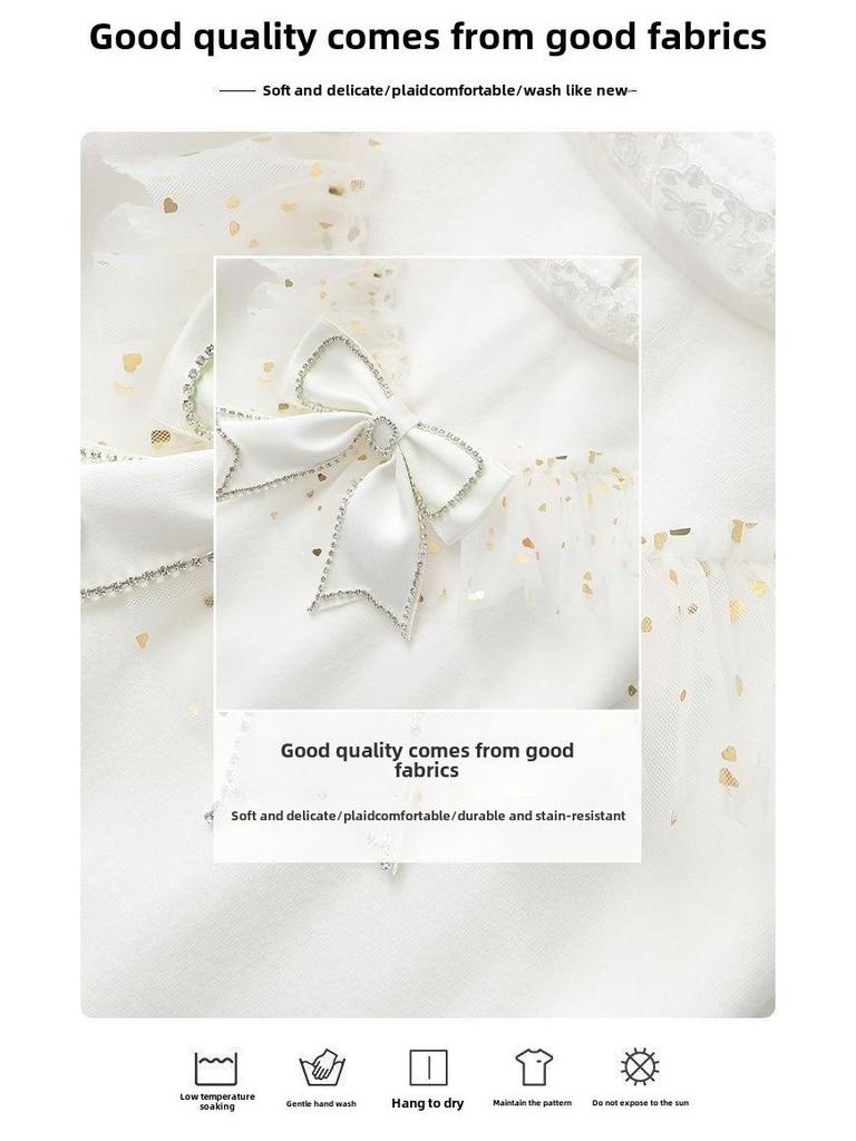 Плюс бархатный теплый сетчатый свитер принцессы с бантом для девочек-подростков