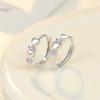 Fashion Crystal Heart Charm Piercing Stud Earring For Women Girls Jewelry Pendientes Accessories Eh1343