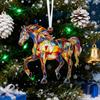 Horse Acrylic Suncatcher Colorful Horse Christmas Tree Ornament Equestrian Gifts for Horse Lovers Women