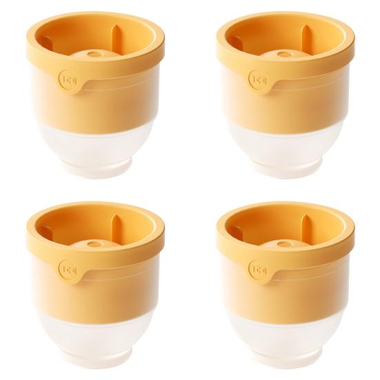 4 шт. Силиконовая форма для ледяных шариков Круглый поднос для кубиков льда Без БФА Легкое извлечение Сферический ледогенератор для виски коктейлей