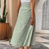 Женские юбки миди с высокой талией и принтом в горошек, струящиеся юбки А-силуэта, длинная юбка макси, повседневная одежда