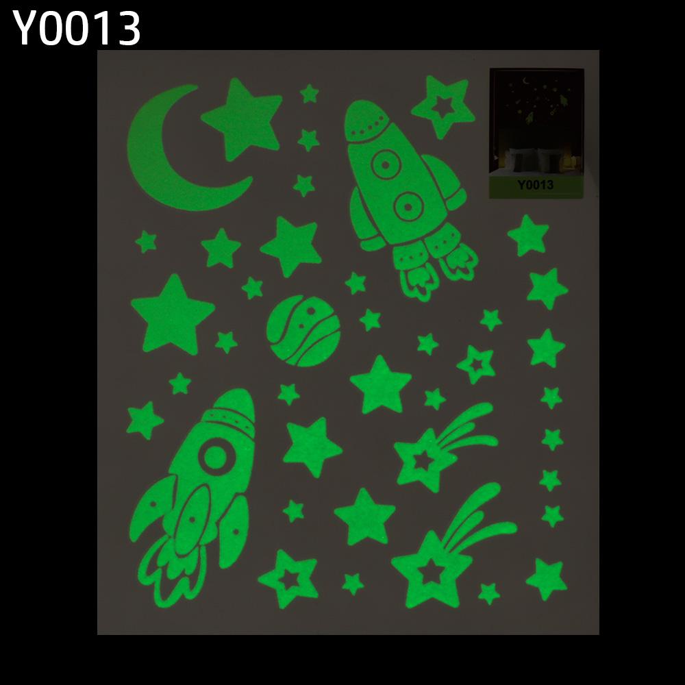 Сделай сам Виниловое украшение для дома Детская спальня Ночной свет Луна Светится в темноте Флуоресцентная наклейка Звезда Светящиеся наклейки на стену