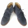 BEAMS suede leather chukka boots men 27.0 navy vintage(USED)