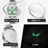 OLEVS Quartz Watch with Stainless Steel Classic Luminous 30M Water and Cute for Business or Green Women's Band, Dial, Function, Resistance, Popular,