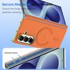 Magnetic Case For Samsung Galaxy Z Fold 8 Ultra 7 6 5 Fold8 Fold7 Luxury Leather Protection Wireless Charging Phone Cover Funda