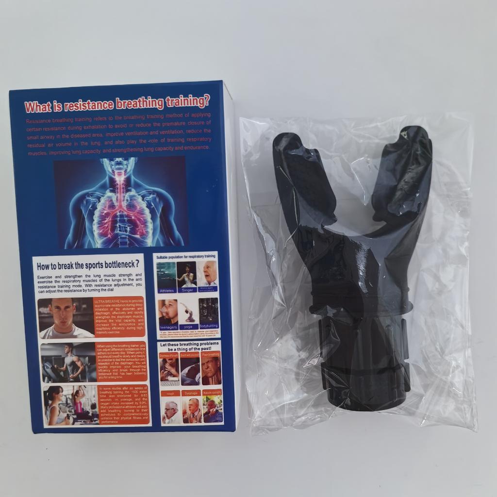 Abdominal Breathing Trainer Sports Portable Lung Capacity Trainer Adjustable Intensity Knob Improve Strength Fitness Equipment