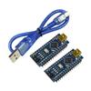 2 шт. Модули Arduino Nano .0 USB-кабель в комплекте Набор плат микроконтроллера Паяная плата Nanos Модуль Nanos для проекта