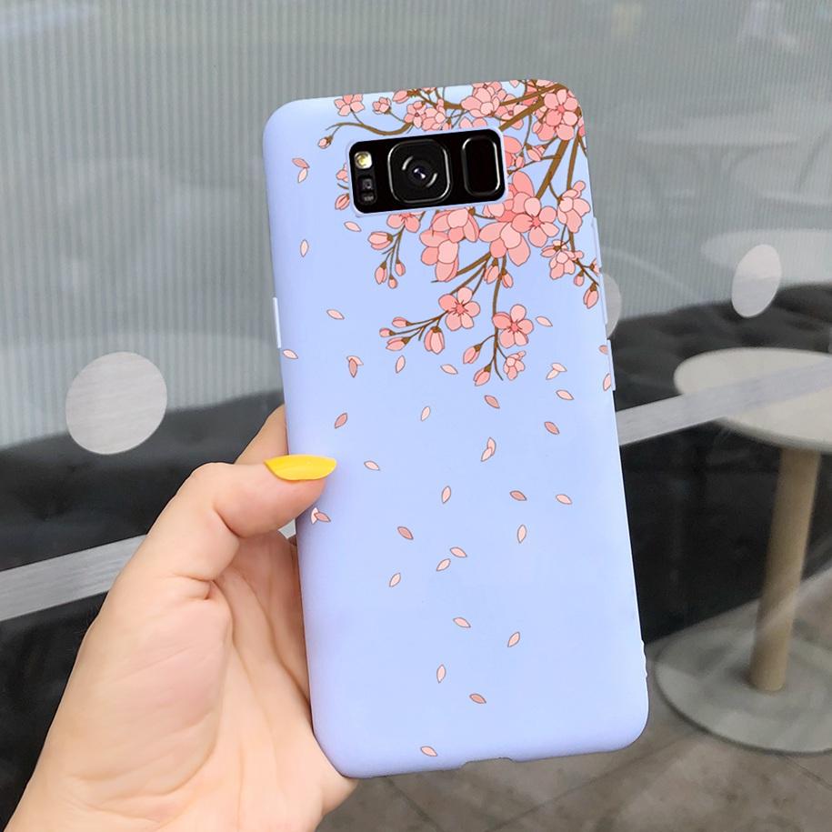 Ударопрочный Чехол Для Samsung S8 Plus SM-G955F Чехол Цветной Ромашка Кактус Мягкий Матовый Чехол Для Телефона Для Samsung S8 S 8 S8+ G950F Capa
