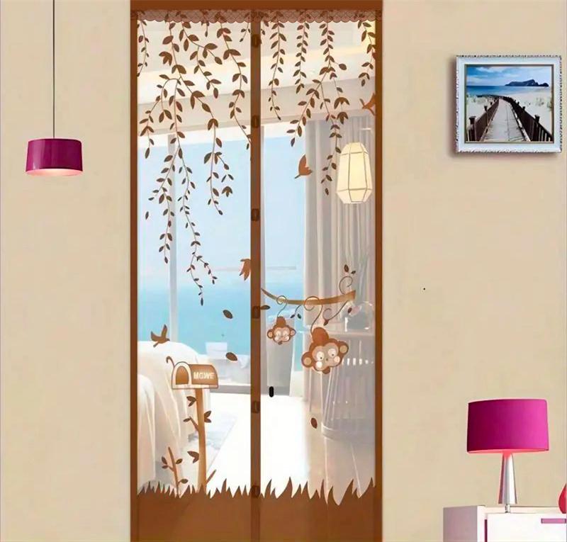 Москитная магнитная сетка для занавесок на дверь, сетка для защиты от насекомых, мух, насекомых, летняя сетка для внутреннего автоматического закрывания двери