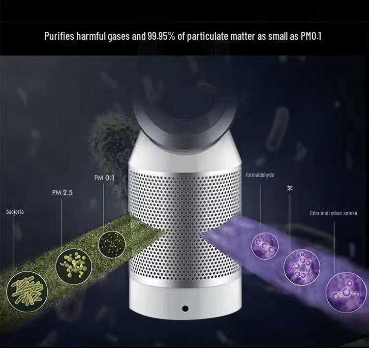 42" Bladeless Tower Fan & Air Purifier, Silent Design with Remote, 110V UK Plug