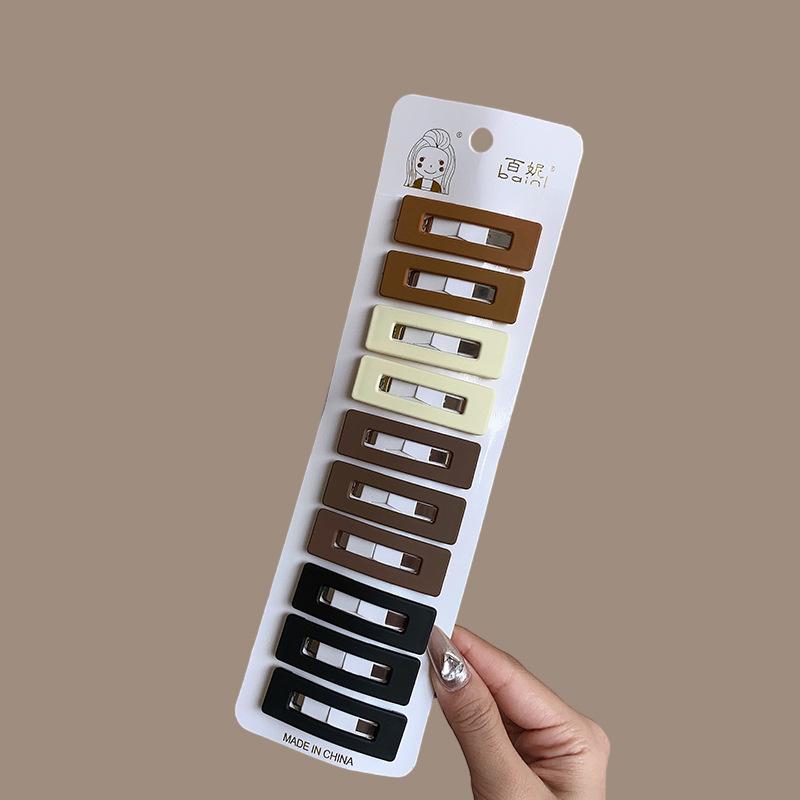 New Fashion Coffee Basic Hair Clip Set Vintage Geometric BB Hairpins Barrettes Hairgrip For Women Girl Hair Accessories Headwear