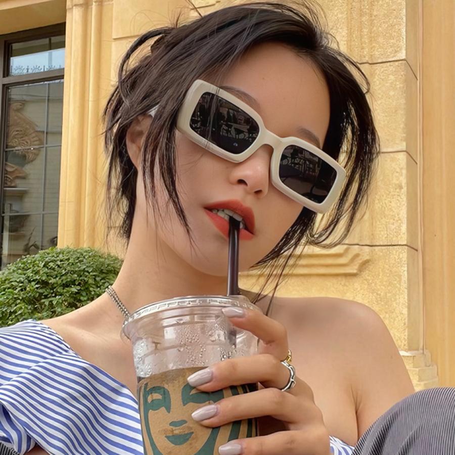 New Fashion Women Sunglasses Retro Square Eyewear Anti Uv Sunshade Sun Glasses Men\'s Classic Luxury Brand Design Uv400