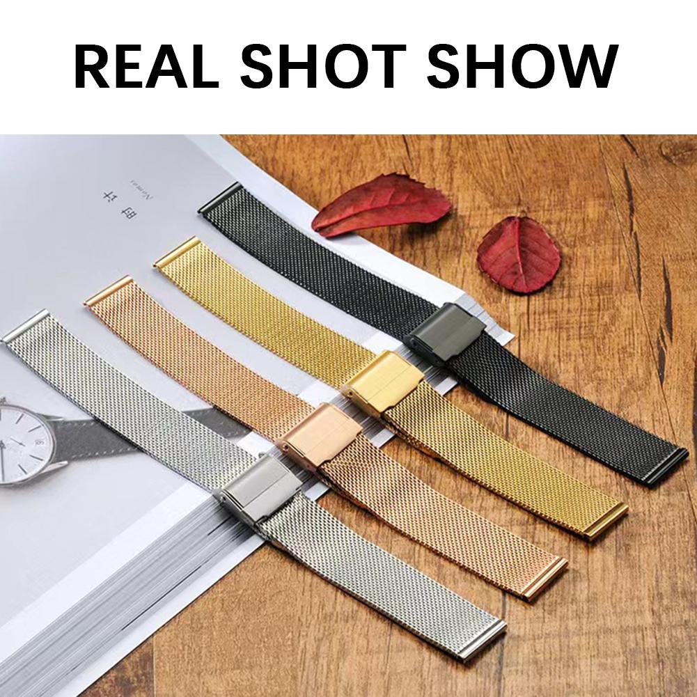22/20 мм металлический сетчатый ремень из нержавеющей стали ремешки для часов модные нержавеющие ремешки для часов многоразовые прочные ремешки для большинства часов