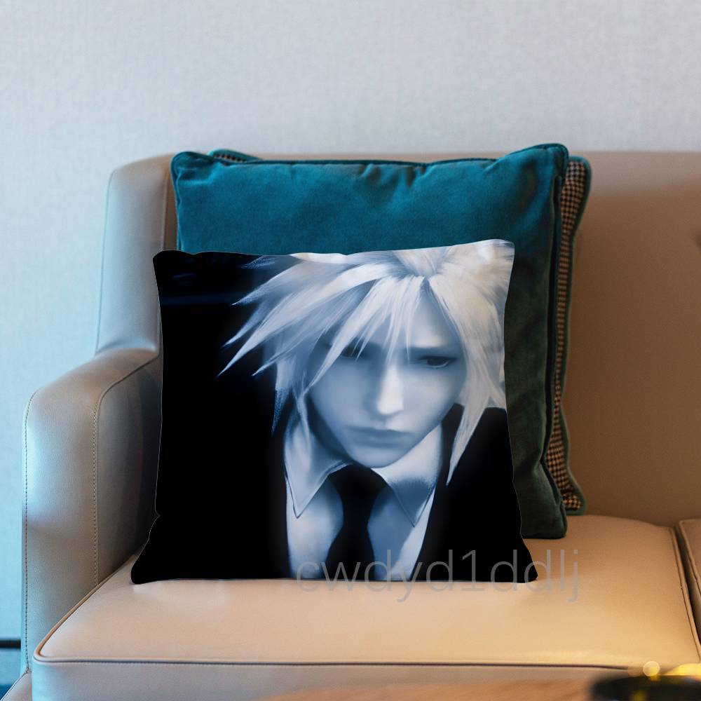 Final Fantasy VII Обложка на подушку Клауд Наволочка Декор Наволочка Печатный чехол для подушки Для дивана
