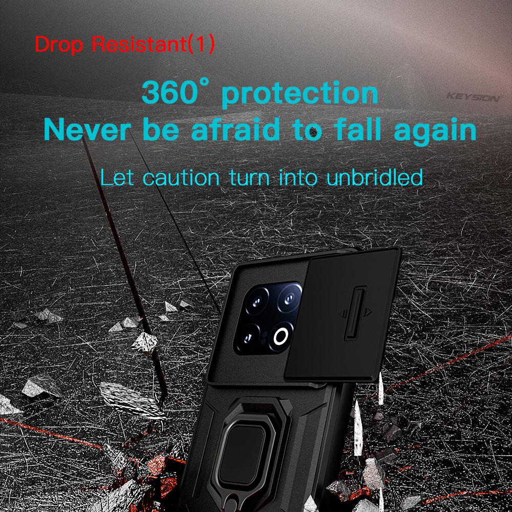 KEYSION Противоударный защитный чехол для IQOO 13 5G Slide Push Pull защитное кольцо для объектива камеры подставка для телефона задняя крышка для IQOO 13 5G