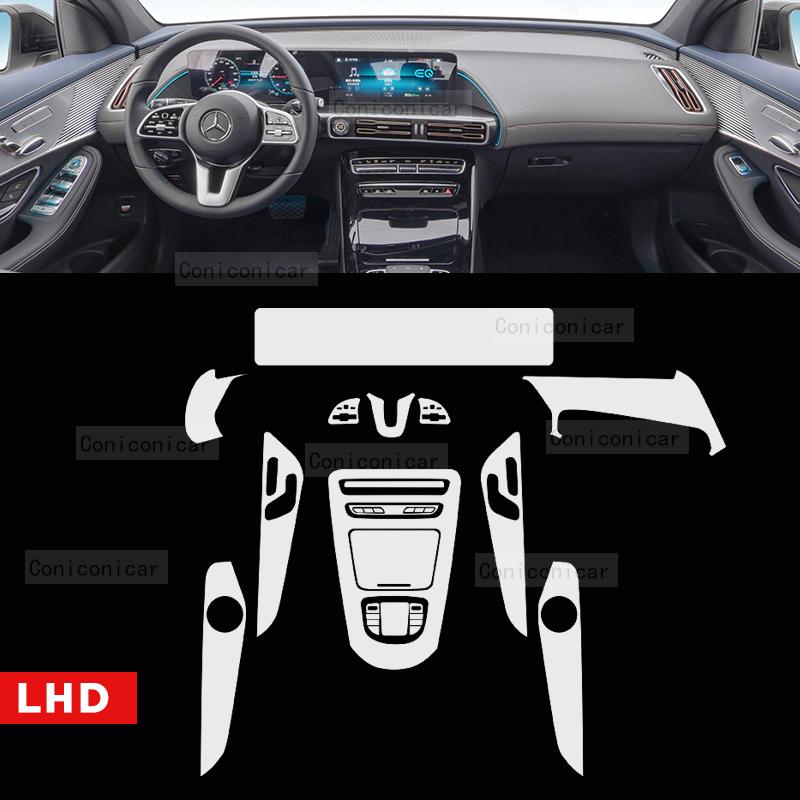 For Mercedes Benz EQC 350 400 2018- Gearbox Panel Dashboard Navigation Automotive Interior Protective Film Anti-Scratch
