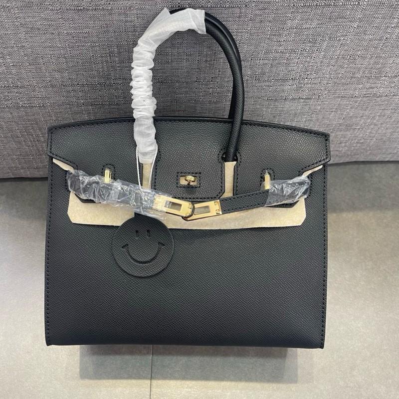 Handmade Semi-Genuine Leather Tote Bag 25/30cm Lock Daily Use