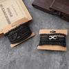 European & American Leather Braided Bracelet: Men's Hip Hop Punk Vintage Multi-layer Jewelry Set