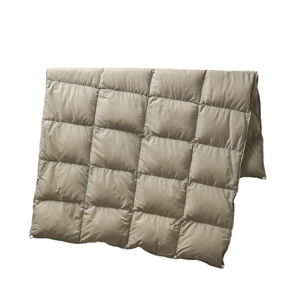 Class a 95 White Goose Down Solid Color European & American Style Shawl Blanket Portable Outdoor Camping Airplane Blanket
