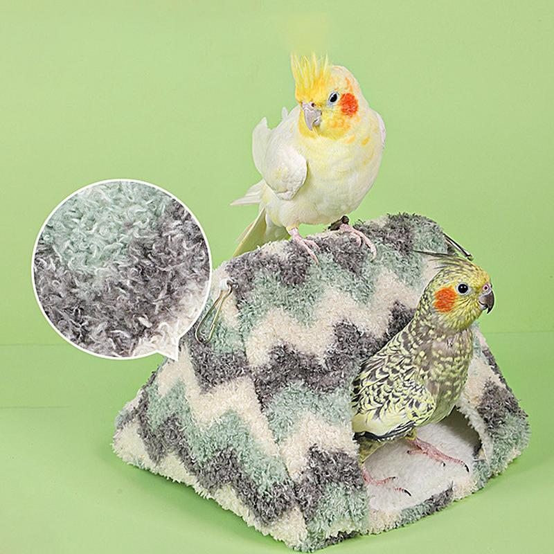 Parrot Nest House Cotton Bird Tent Cabin Winter Warm Bird Tent Cabin Stuffed Bird Snuggle Nest Thickened For Parrot Parakeet