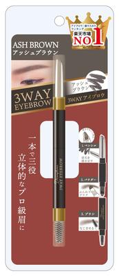 DE 3WAY Eyebrow Ash функция интегрированная 3в1 карандаш для бровей кисть для пудры Красивые брови Коричневый/3way 3-в-1 & & Мягкий, естественный, трехмерный