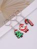 16pcs Santa Claus Christmas Gifts Key Chain, Ornament Purse Bag Christmas Tree Deer Pendant, Mini Cute Key Ring Classroom Prizes