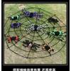 Halloween Triangle Spider Web Plush Spider Indoor and Outdoor Courtyard Lawn Indoor and Outdoor Prank Scene Decoration