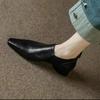 Fashion Women Chunky Pointed Toe Shoes Autumn Fashion Mid Heels Loafers Shoes 2024 New Trend Designer Pumps Walking Dress