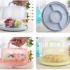 Plastic Round Cake Box Carrier Handle Pastry Storage Holder Dessert Container Cover Case