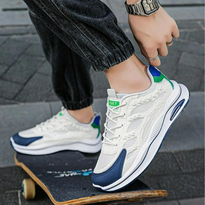 Fashion Men's Sneakers New Fashion Skateboard Shoe Outdoor Male Mesh Breathable Running Shoes for Men Sports Casual Shoes Tenis Hombres