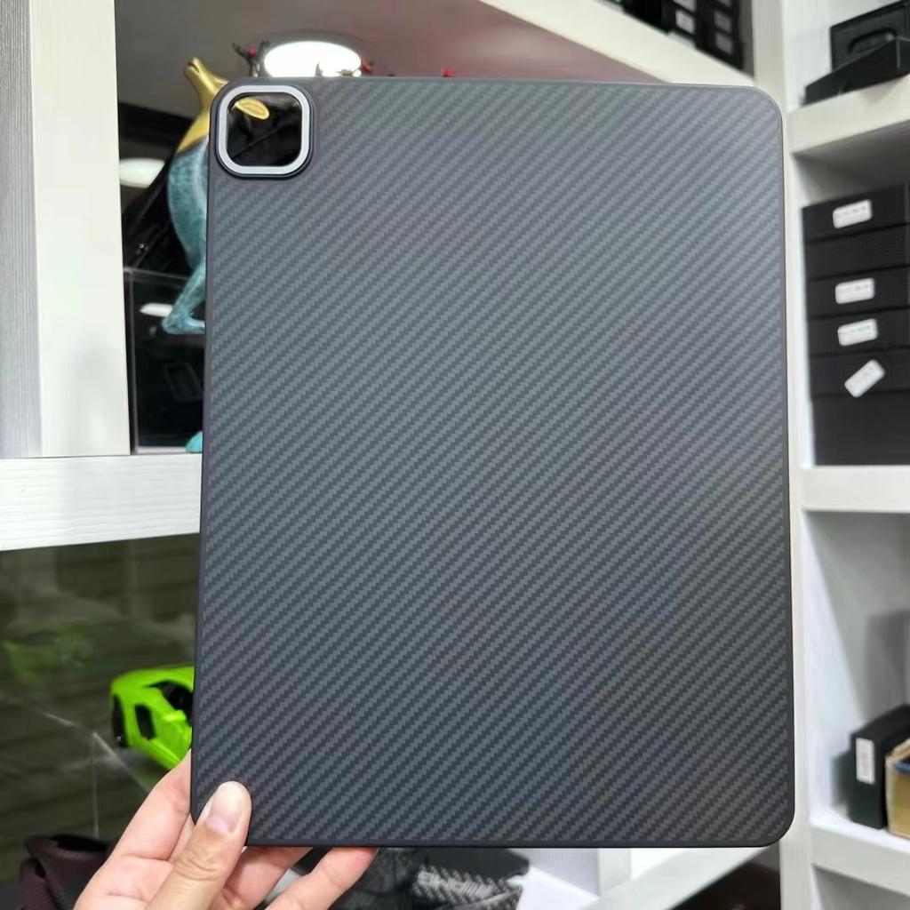 YTF-Carbon Aramid fibre Case for iPad mini6/10/11/12.9inch carbon fibre light thin matte Anti-fall Back Cover for mini6
