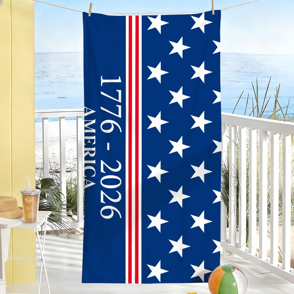 America 250 1776-2026 Patriotic Towel Soft Pool Gift For Travel Gym Shower Camping Quick Dry Sports Large Beach Towels