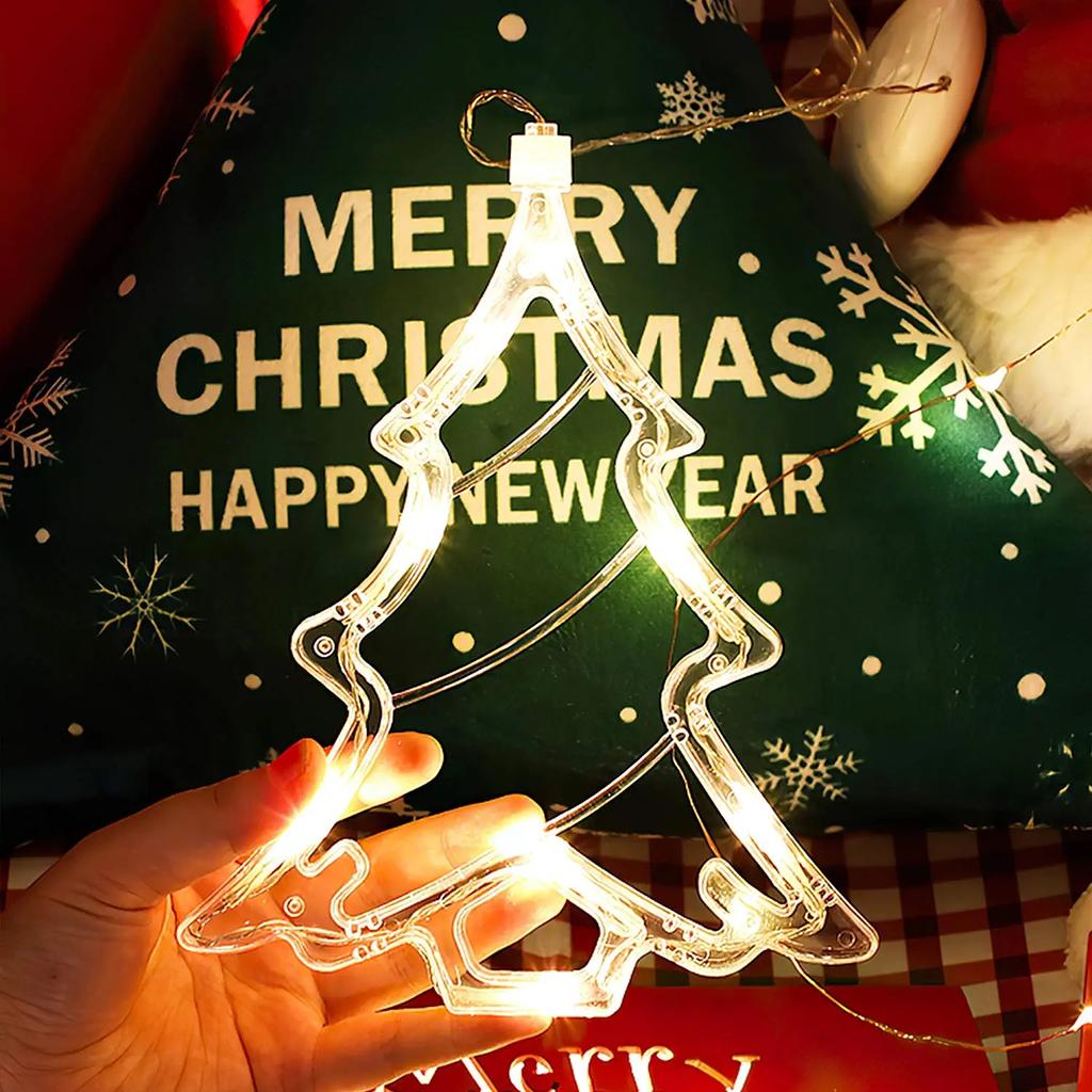 Christmas Lights Polaris Star Hanging Ornament LED Lights 3 AAA Battery Operated for Xmas Party Bedroom Winter New Year Outdoor Decor