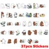 Vibrant 37pcs We Bare Bears Waterproof Graffiti Stickers For Luggage And Electronics