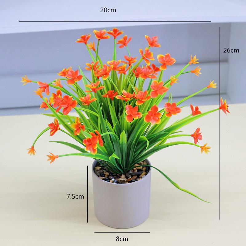 Artificial Orchid Potted Plant Decor Indoor Tabletop Home Office Living Room Modern Minimalist Plastic Mini Bonsai