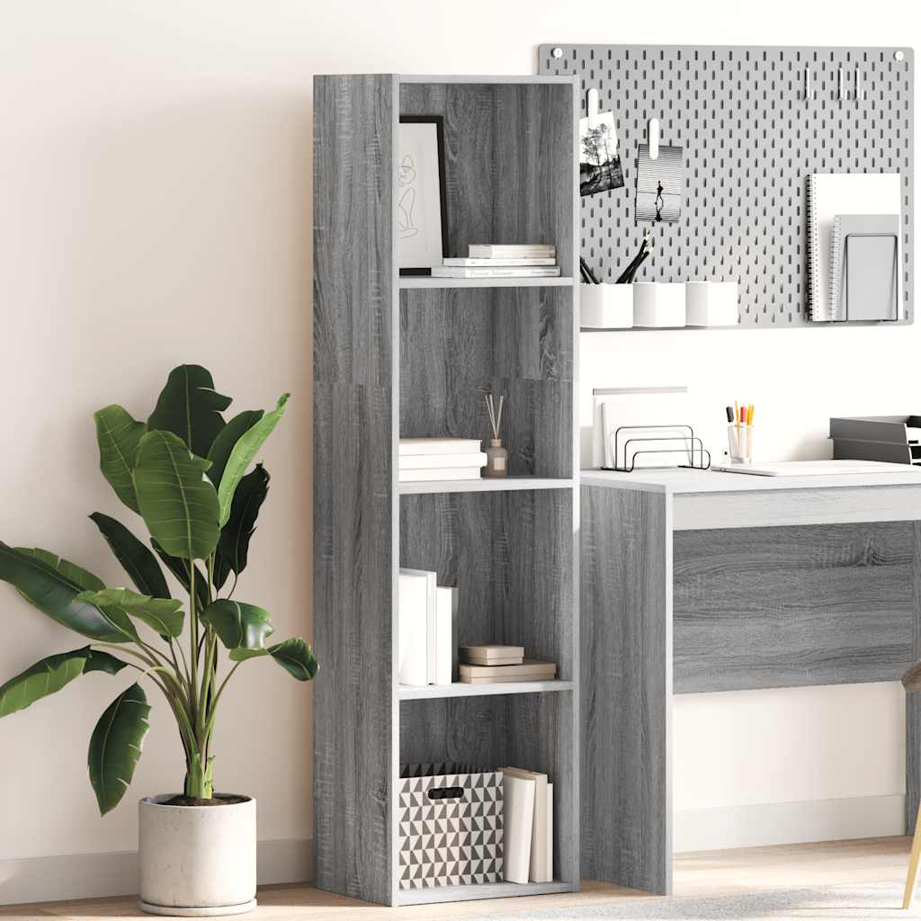 Bookshelf Gray Sonoma 40 x 30 x 152 cm Particleboard
